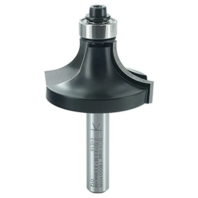 Imagen de ENT 14300 Fresa de redondeo, en carburo, vástago (S) 8 mm, diámetro (D) 38,1 NL 19 R 12,7 SL 32 con rodamiento bolas