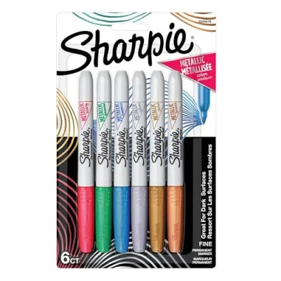 Imagen de Sharpie Metálico, colores surtidos, 6 unidades