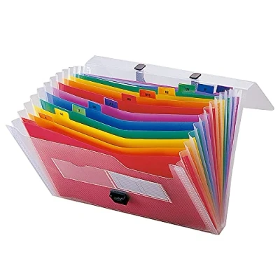 Imagen de Carpeta liderpapel clasificador fuelle 45134 polipropileno a4 transparente spectrafile 13 departamentos