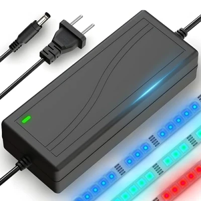 Imagen de Retoo Fuente Alimentacion 12V 5A 60W, 2,1 x 5,5 mm, Alimentador Transformador DC Adapter para Cámaras, Luces Tira Luz LED, TV Box Monitor, Cargador Universal Doméstico, Convertidor de Corriente
