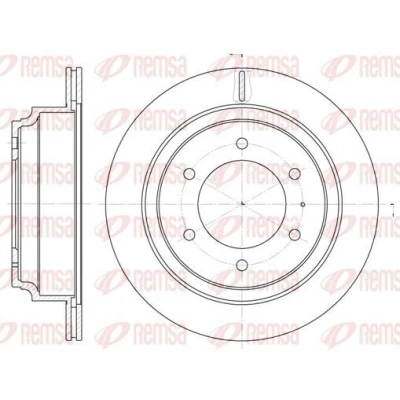 Imagen de REMSA 6515.10 Disco de freno Eje trasero 313, 313 18 6 ventilado OPEL: Frontera A SUV, B Monterey A, ISUZU: Trooper 3 SUV