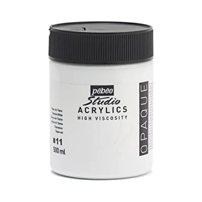 Imagen de Pébéo Acrílico Fine Studio Pintura acrílica Blanco De Titanio 500 ml