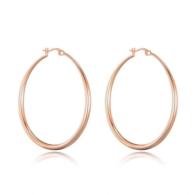 Imagen de Pendientes de aro 50 mm chapados en oro rosa