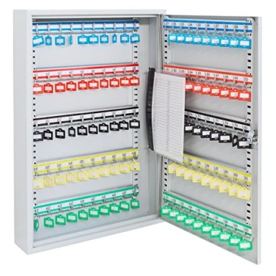 Imagen de Arregui PL100 Armario de Llaves con Ganchos Regulables en Altura 100 Caja Seguridad Acero para Llaveros Incluidos Fácil Instalación Pared 55x38x8 cm Gris