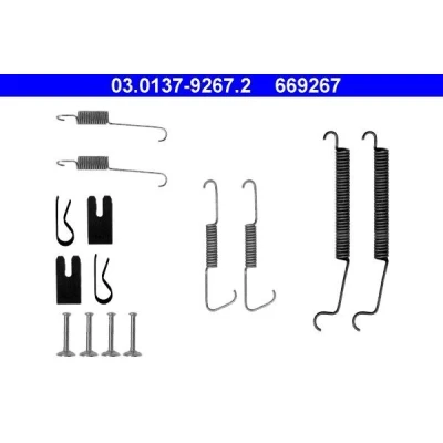 Imagen de ATE 03.0137 9267.2 Juego de accesorios, zapatas freno CITROËN: C3 Pluriel, I Hatchback