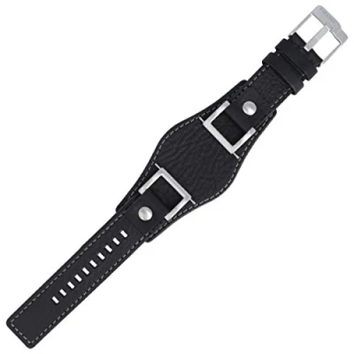 Imagen de Fossil Correa para reloj de pulsera, 24 mm, piel negra, JR 1156 LB JR1156