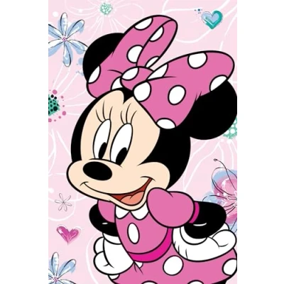 Imagen de Jerry Fabrics Manta de peluche Minnie Mouse, 100 x 150 cm