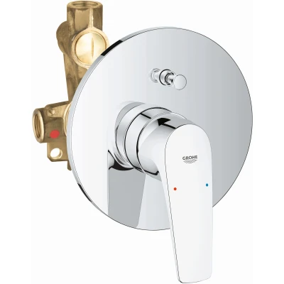 Imagen de Grohe Start Flow, Grifo de ducha o bañera monomando (montaje empotrado, instalación oculta, inversor automático, menor consumo agua), cromo, 29117000