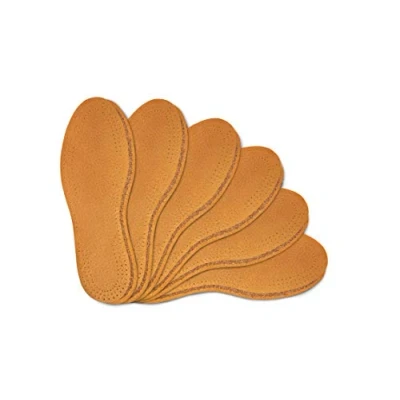 Imagen de Plantillas de Zapatos Piel con Corcho, Set 6 Pares Cuero Natural Corcho en la Capa Inferior para Hombres, Repuesto, Kaps Leather Cork (Hombre 46 EUR)
