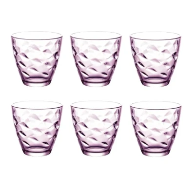 Imagen de Bormioli Rocco Glass Flora Pink 250 ml 6 Pieces