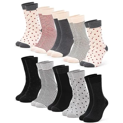 Imagen de Occulto calcetines mujer pack de 10 (modelo: Milka) Rojo,Negro 35 38