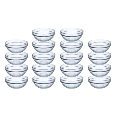 Imagen de Provance 6 24 cuencos para salsas de postre 9 cm diámetro, cristal, tapas (18 unidades)