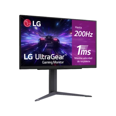 Imagen de Monitor gaming LG 27GS75Q B, 27&quot;, QHD, 1 ms, 180 Hz, HDMI x2, DisplayPort x1, Morado Grisáceo