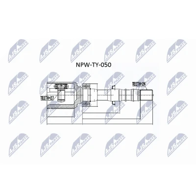 Imagen de NTY NPW TY 050 Junta Homocinética lado de engranaje TOYOTA: RAV4 III SUV