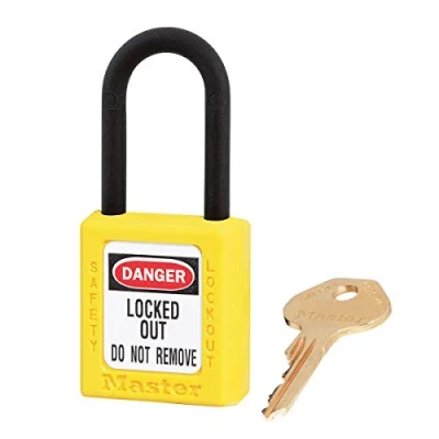 Imagen de Candado de consignación dieléctrico 38 mm ancho termoplástico Zenex™ con arco nailon alto Amarillo