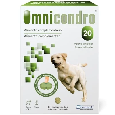 Imagen de HIFARMAX Omnicondro 20 Alimento Complementario Compuesto para Perros y Gatos, &gt;20 kg, 60 Comprimidos