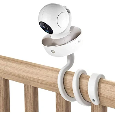 Imagen de Soporte Universal para Monitor de bebé Arlo/Motorola Baby Monitor/Nannio Monitor/HelloBaby Versátil Cualquier Otra cámara con 1/4 Tornillo Twist Holder(Blanco)