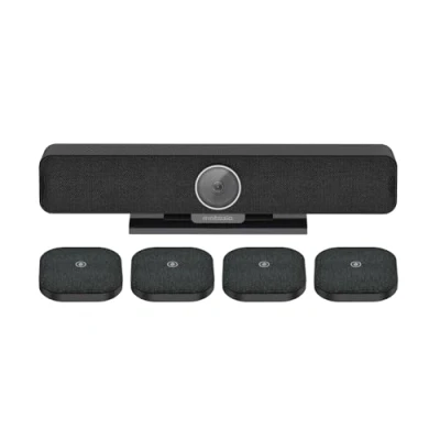 Imagen de Matosio PumaPro Plus, Sistema de Videoconferencia, Cámara Videoconferencia Inteligente 4K, Altavoz y Micrófono Conferencia, con 4 Micrófonos Expansión Inalámbricos Control Remoto