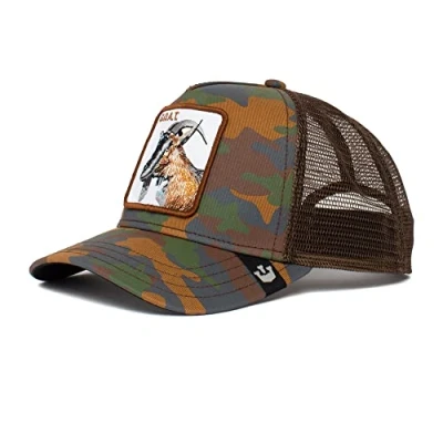 Imagen de Goorin Bros Clay Henry G.O.A.T. Ziege Brown A Frame Adjustable Trucker Cap One Size