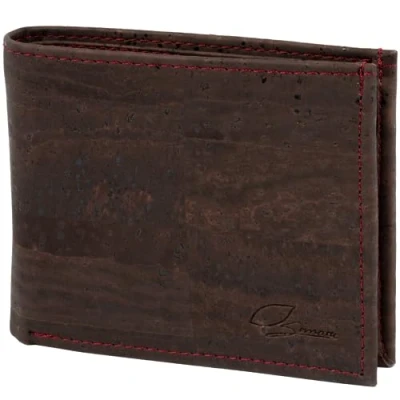 Imagen de Simaru Cartera Vegana Billetera Monedero de Corcho para Hombres Bloqueo RFID Ranuras DNI Tarjetas Regalo Ideal