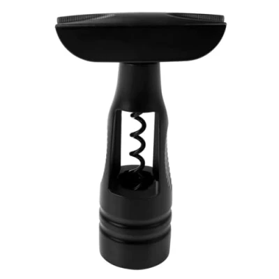 Imagen de Fackelmann Specter Sacacorchos Sin Fin, Profesional, Manual, Abridor de Botellas Vino con Espiral Acero, Apto para Tapones Plástico, 15x9 cm, 1 ud.