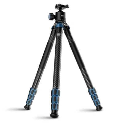 Imagen de SIRUI 153,4cm Trípode para Cámara de Viaje AM 324, Carbono con Cabezal Bola 40, Profesional Estable Patas 4 Secciones Videocámara, DSLR, Carga Máxima 18kg
