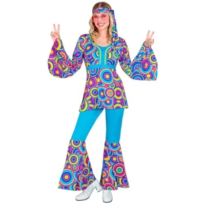 Imagen de WIDMANN MILANO PARTY FASHION Disfraz 70s Groovy Style, Reggae, Hippie, Flower Power, Disco Fever, Schlagermove