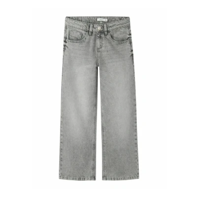 Imagen de Name it NKF WIDE Vaqueros a campana para niños, Talla: 7a, Light grey denim