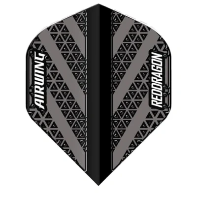 Imagen de RED DRAGON Airwing Juego de plumas para dardos (3 unidades), color negro y gris