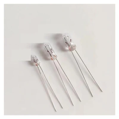 Imagen de DYYK 20 piezas 3V 6V 9V 12V 24V Mini bombilla indicadora 3mm/4mm/5mm lámpara incandescente Edison filamento de arroz (Color : 12V, Size 10PCS_3MM)