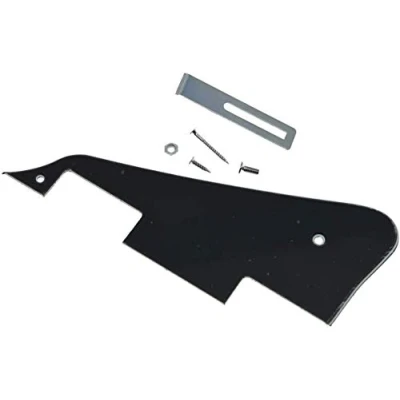 Imagen de Dopro Golpeador de guitarra LP 3 capas, color negro con soporte cromado para Epiphone Les Paul