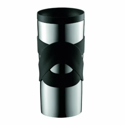 Imagen de Bodum Mug de Viaje, Acero Inoxidable, Negro, 1 Unidad (Paquete 1)