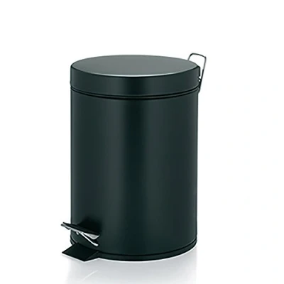 Imagen de kela 10931 Kilian Papelera de baño (12 L, Metal, con Cierre silencioso), Color Negro
