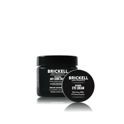 Imagen de Brickell Men&#039;s Ultimate Anti Aging Routine, crema de noche antiarrugas y para ojos reducir la hinchazón, las arrugas, ojeras orgánica natural, perfumada