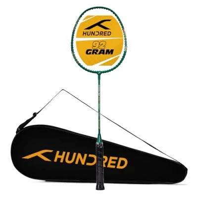 Imagen de HUNDRED Powertek 200 Pro Badminton Racquet Strung Material: Aluminium For Intermediate Players Weight: 95 Grams Maximum String Tension 18 20lbs