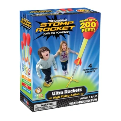 Imagen de The Original Stomp Rocket Ultra Launcher, 4 Rockets and Toy Air Launcher Ideal para Jugar al Aire Libre