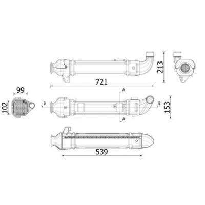 Imagen de Elemento enfriador, reciclaje gases escape MAHLE ORIGINAL CE 45 000P