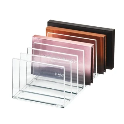 Imagen de iDesign, Caja para paletas de Maquillaje la colección Exclusiva Sarah Tanno, Organizador plástico con 7 Compartimentos, Transparente, 20,5 x 10,2 9,3 cm