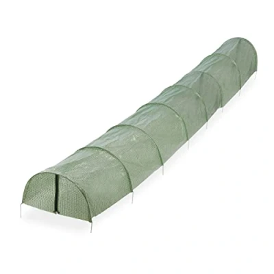 Imagen de Relaxdays Invernadero Túnel, 5 m Largo, Vivero Horizontal, 8 Arcos, Cubierta Plástico PE, Cremallera, para Huerto, Verde, 47 x 500 cm