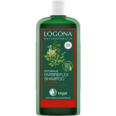 Imagen de Logona Naturkosmetik Champú Con reflejos de color pelirrojo castaño henna biológica, protección del para cabello natural o teñido Potencia la intensidad extractos biológicos 250 ml