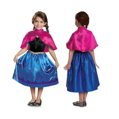 Imagen de Disney Frozen Disfraz Anna Oficial Talla S Niñas 5/6 Años