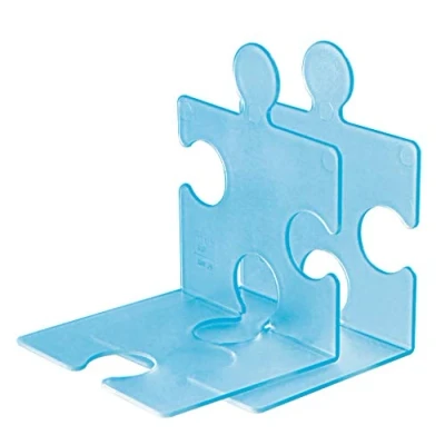 Imagen de Han 9212 64 Soporte para CD o libros en forma de pieza puzzle, color azul transparente [importado Alemania]