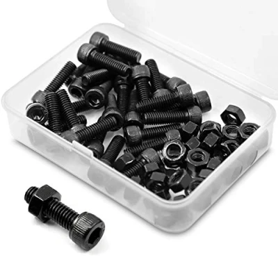 Imagen de M6 * 16mm 40 piezas Caja de Combinación Tuerca y Perno Allen Pernos 12,9 Acero al Carbono