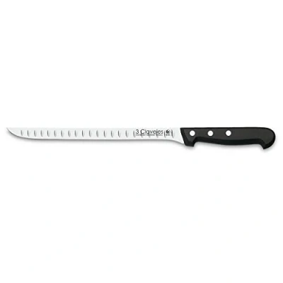 Imagen de 3 CLAVELES Cuchillo Jamonero Alveolado 24 cm (RIV001)