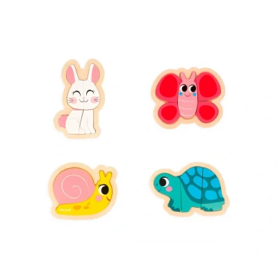 Imagen de 4 Puzzles Evolutivos Jardín