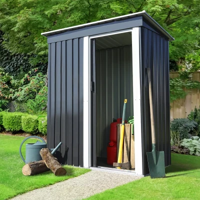 Imagen de IDMarket Caseta de jardín (1,3 m²), color gris