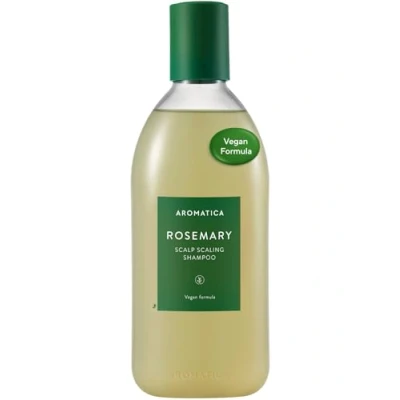 Imagen de AROMATICA Champú Exfoliante de Cuero Cabelludo con Romero 400 ml Vegano Aceite Esencial Elimina las Células Muertas la Piel en los Poros del