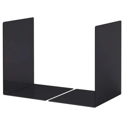 Imagen de Durable 324401 Apoya libros Metal L, set de 2, negro