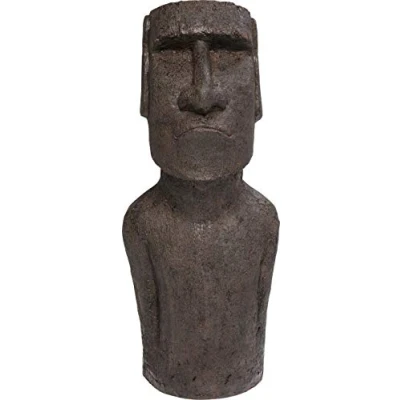 Imagen de Kare Design objeto decorativo Isla de Pascua gris, figura suelo, decorativa, accesorio, salón, decoración para estanterías o aparadores, escultura decoración, 80x34x26 cm
