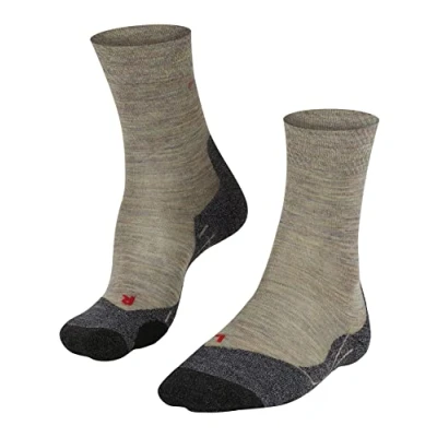 Imagen de FALKE TK2 Explore Melange W SO lana hilo funcional anti ampollas gruesa 1 par, Calcetines para senderismo Mujer, Verde (Moon Mist 7765), 35 36